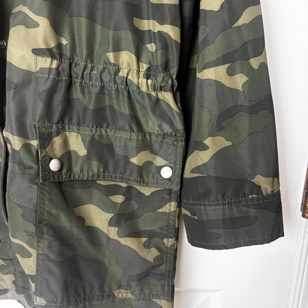 J. Crew Green Camouflage Water Proof Jacket Size Small - Picture 5 of 14